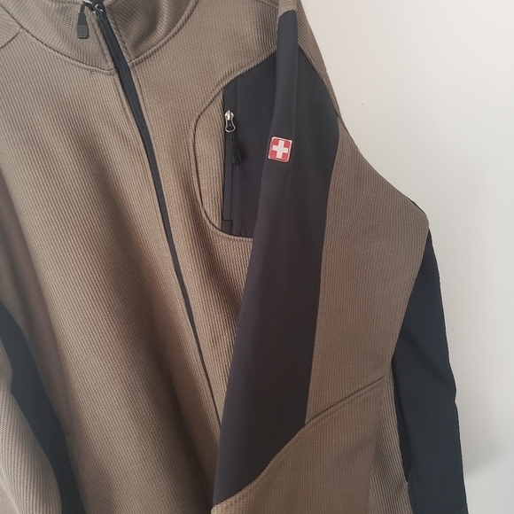 Swiss Tech Men's Sweater Knit Fleece Jacket - Picture 3 of 9